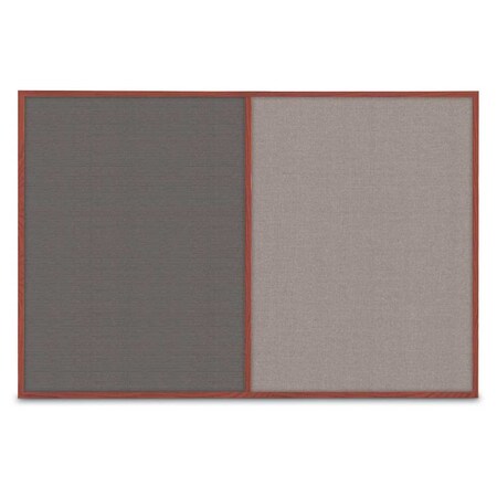 United Visual Products Slim Style Indoor Enclosed Corkboard, 42 UVRDS42SBH-WHITE-BLACK